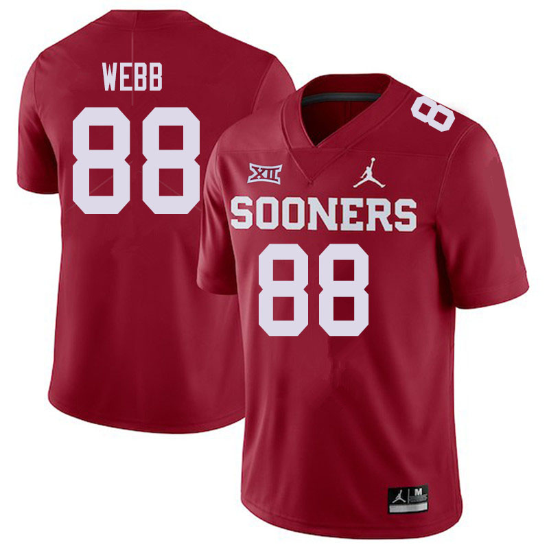 Jordan Brand Men #88 Jackson Webb Oklahoma Sooners College Football Jerseys Sale-Crimson - Click Image to Close